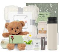 Get Well Soon Gifts for Women, Care Package for Women, Sympathy Gift Basket, Self Care Gifts, New Mom, Thinking of You Gift Basket, Sympathy, After Surgery, Birthday, With Teddy Bear, Valentines