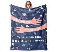 Get Well Soon Gifts for Women Men, Inspirational Battle Blanket Blanket 50'' X 60'', sympathy Thinking of You After Surgery Cheer Up for Family Sister Friends Coworkers Gifts (hug)