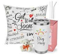 Get Well Soon Gifts for Women Men, Inspirational Gifts After Surgery Recovery for Her Cheer Up, Thoughtful Thinking of You Feel Better Gift Sets Hug in A Box for Kids Sick Friends (White)