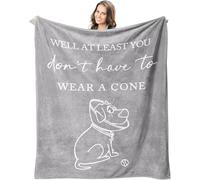 Get Well Soon Gifts for Women Men Soft Healing Blanket | After Surgery Recovery/Feel Better/Cheer Up Empathetic Presents for Patients Friends Family, At Least You Don't Have to Wear a Cone Throw