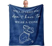 Get Well Soon Gifts for Women Men Soft Healing Blanket | After Surgery Recovery/Feel Better/Cheer Up Empathetic Presents for Patients Friends Family, At Least You Don't Have to Wear a Cone Throw