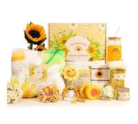 Get Well Soon Gifts for Women, Sunflower Sending You Sunshine, Unique Relaxation Gifts Box with Luxury Flannel Blanket for Her Best Friend Mum Sister, Thinking of You Missing you Present
