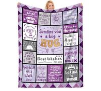 Get Well Soon Gifts for Women, Think of You Gifts, Hug Blanket with Healing Words, Relaxation Gifts Cancer Gifts for Women, Birthday Gifts Cheer Up Gifts for Mum Sister Friend, Healing Blanket 50"x60"
