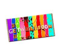 Get Well Soon Novelty Chocolate Bar Wrapper Lovely Gift Present For mother father brother sister friend Grandad Dad (#1230) (with chocolate bar)