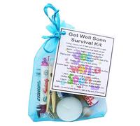 Get Well Soon Survival Kit (Fun Get Well Soon Gift - Organza Bag Filled with Items with Sentimental and Funny Reasons))