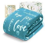 Get Well Soon Throw Blanket - Inspirational Sympathy Gift for Women & Men - Calm Comfort Healing Blanket - Teal