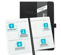 Get Work Done Journal for Your Work Life - Undated Weekly Productivity Planner With To-Do List,Projects List,Meeting Items & Action Planning - Size 7x9 - Black