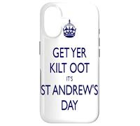 Get Yer Kilt Oot Its St Andrews Day Blue Text Case for iPhone 17