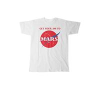 Get Your Ass to Mars Men's T-Shirt S-XXXL (White, XL)