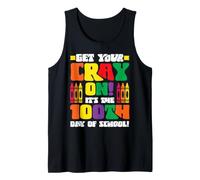 Get Your Cray On It's The 100th Day of School Funny Teacher Tank Top