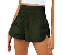 Get Your Flirt On Shorts Dupes Womens Summer Fit Running Workout Exercise Shorts Gym Yoga Clothes(A), A-army Green, M