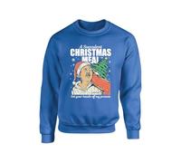 Get Your Hands Off My Present Christmas Jumper, Funny Democracy Manifest Sweatshirt, Succulent Chinese Meal Sweatshirt, Xmas Unisex Top(M, Royal Blue)