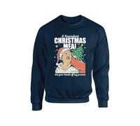 Get Your Hands Off My Present Christmas Jumper, Funny Democracy Manifest Sweatshirt, Succulent Chinese Meal Sweatshirt, Xmas Unisex Top(M, Navy)