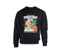 Get Your Hands Off My Present Christmas Jumper, Funny Democracy Manifest Sweatshirt, Succulent Chinese Meal Sweatshirt, Xmas Unisex Top(XL, Black)