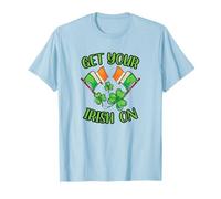 Get Your Irish On Green Clovers Irish Flags St Patrick's Day T-Shirt