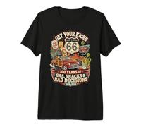 Get Your Kicks 100 Years Gas Snacks Bad Decisions Premium T-Shirt
