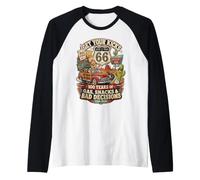 Get Your Kicks 100 Years Gas Snacks Bad Decisions Raglan Baseball Tee