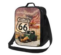 Get Your Kicks On Route 66 Resuable Lunch Box for Multifunction USA Highways Road Sign Thermal Cooler Food Insulated Lunch Bag