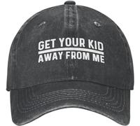 Get Your Kid Aways from Me Cap for Men Baseball Caps Funny Cap Black