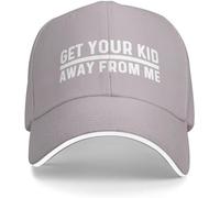 Get Your Kid Aways from Me Cap for Men Baseball Hats Graphic Caps Gray