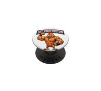 Get Your Protein Funny Jacked Chicken PopSockets Adhesive PopGrip