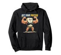 Get Your Protein Funny Jacked Tofu Vegan Dude Pullover Hoodie