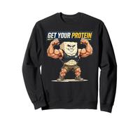Get Your Protein Funny Jacked Tofu Vegan Dude Sweatshirt
