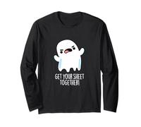 Get Your Sheet Together Funny Ghost Pun Long Sleeve T-Shirt
