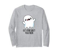 Get Your Sheet Together Funny Ghost Pun Long Sleeve T-Shirt