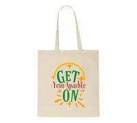 Get your sparkle on [BCX] tote style shopping bag - natural