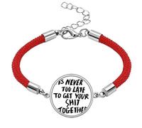 Get Your Together Quote Lucky Red String Bracelet Rope Bracelet Handmade