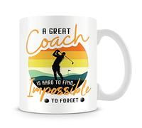 Getagift A Great Coach is Hard to Find Impossible to Forget, Best Coach, Golf Coach, Christmas Coffee Tea Cocoa Soup Daily use Mug Birthday Party gage Keepsake C Handle Unique Ceramic Cup.