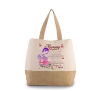 Getagift A Heartfelt Mother's Day Message from Bump - A Precious Gift for Expecting Moms, Canvas Jute Bag with Inner Mobile & Coin Pocket. (Natural)