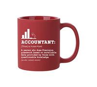 Getagift Account Mug, Accountant Definition Noun, Coffee Mug, Accountant Meaning, Coworkers, Bosses, 11oz Novelty Cup Tea Ceramic Full Coloured Frosted Mug. (Red)