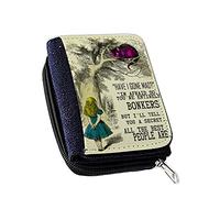 Getagift Alice in Wonder Land and Chesire Cat Have I Gone Mad? Bonkers Denim Wallet Women Purse Coin Organiser
