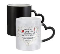 Getagift Couple Gift, When I Tell You I Love You, Valentine's Day Gift, Ceramic Heart Handle Colour Changing Magic Mug.