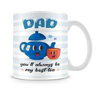 Getagift Cute Dad Mug, Dad You'll Always Be My Best-Tea, Father's Day Gift, 11oz Coffee, Tea Mug.
