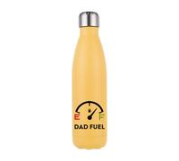 Getagift Dad Fuel Mug, Fathers Day Gift, 500 ML Double Walled Insulated Stainless Steel Bottle. (Matt Yellow)