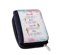 Getagift Dance with Fairies Ride A Unicorn Swim with Mermaid Chase Rainbows Women’s Denim Coin Wallet.
