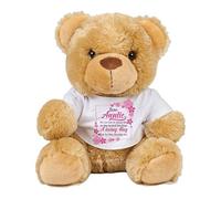 Getagift Dear Auntie Just Smile Cheerful Word Loving Hug Make the World Bright Mother’s Day, Birthday, Teddy Bear Plush Soft Toys. (Brown Teddy)