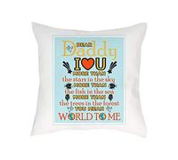 Getagift Dear Daddy I love you more than stars you mean world to me Father's Day Cushion for Bedroom/Sofa Chair Decor, Cotton/Linen Cushion, and Throw Pillow Cushion (Satin Cover with Insert)