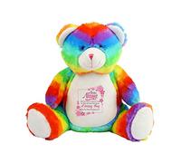 Getagift Dear Nana Just Smile Cheerful Word Loving Hug Make The World Bright Mother’s Day, Birthday, Teddy Bear Plush Soft Toys. (Rainbow Bear)