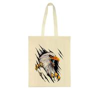 Getagift Eagle Design Water Colour Painting Rainbow Art Birthday, Christmas, Secret Santa Reusable Bag, Natural Shopping Bag, Tote Bag.