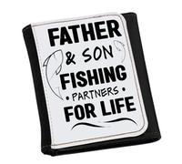 Getagift Father and Son Fishing Partners for Life Men's PU Leather Wallet.