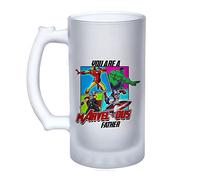 Getagift Father's Day Gift, Marvelous Father, Birthday Gift for Dad, Daddy, Superhero Mug for Dad 16oz Frosted, Tankard, Stein, Pint Beer Glass/Mug.