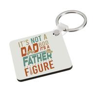 Getagift Father's Day Gifts, It's Not a Dad Bod It Is a Father Figure, MDF and Rectangle A5 Key Ring, Keychain. (MDF Square)