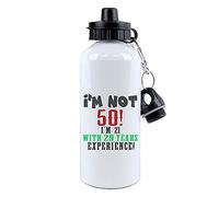 Getagift Fathers Day I'm not 50-I'm 21 with 29 years Experience Funny Dad Gift for Him Husband Hubby Birthday Aluminium 500 ml Water Bottle.