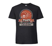 Getagift Fathers Day Themed Pops Man Myth Legend Cool Dad Funny Present idea Unique Black Colour Men Short Sleeve Soft Touch Cotton T-Shirt. (3XL)