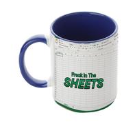 Getagift Freak in The Sheets Mug, Account Mug, Spreadsheet, Gifts for Coworkers, Accounting, Boss, Inside Coloured Coffee, Tea Mug. (Navy Blue)