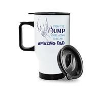 Getagift from The Bump to Amazing Dad - Heart-Warming Father's Day Gift for Expecting Dads & New Fathers, Insulated 14oz Travel Mug, Tea, Coffee Mug. (White)